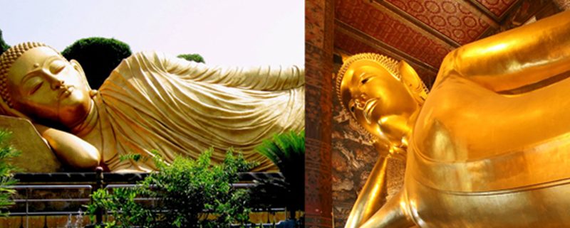 Tempat Wisata Indonesia - Patung Budha Tidur Trowulan vs Patung Budha Wat Pho Thailand