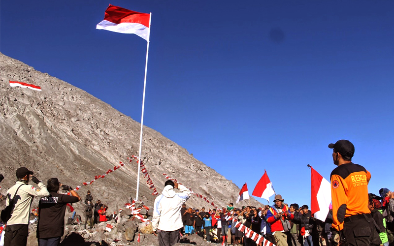 Gunung yang sering Dijadikan Lokasi Upacara 17 Agustus - Gunung Merapi, Yogyakarta