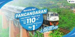 Cuma Rp 1, Promo Liburan Pakai Kereta Api Pangandaran
